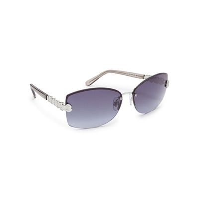 Silver rimless sunglasses